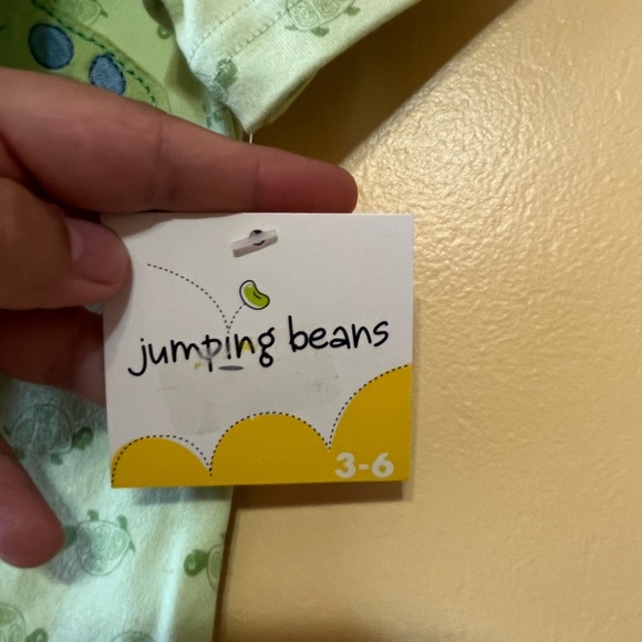 Jumping Beans Let’s be friends 2 piece. Onesie w/ bib - Picture 7 of 7